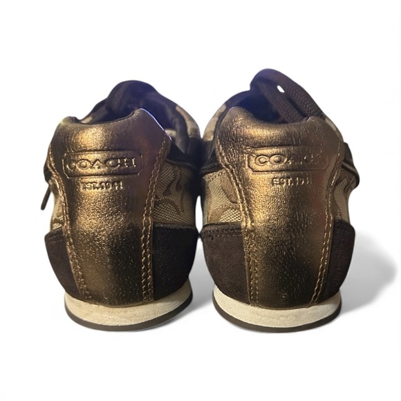 Coach Hilary Cignature Brown and Tan Sneakers sz 8.5 - Picture 4 of 5
